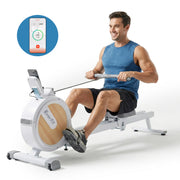 Everfit Rowing Machine for Home Magnetic Rowing Machine App Compatible Quiet Exercise Equipment White ROWING-C-MAG-16L-DT-WH