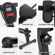 Everfit Hydraulic Rowing Machine Rower 12 Levels Resistance Exercise Fitness Gym Cardio ROWING-C-OIL-12L-B-BK