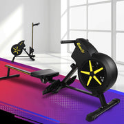 Everfit Rowing Machine Air Rower Exercise Fitness Gym Home Cardio ROWING-CYCLONE-BK