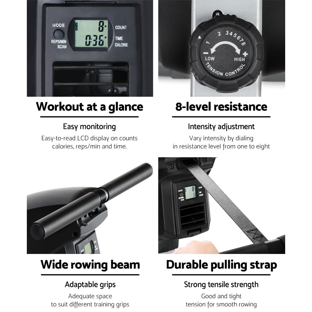 Everfit 8 Level Rowing Exercise Machine ROWING-CYCLONE-L10