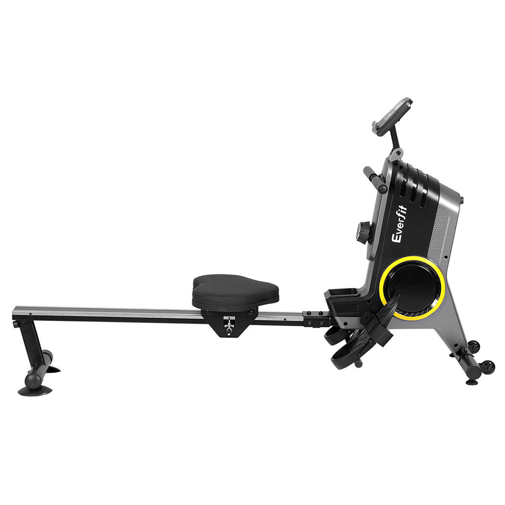 Everfit Rowing Machine 12 Levels Magnetic Rower Fitness Gym Cardio Workout ROWING-MAG-12L-BK