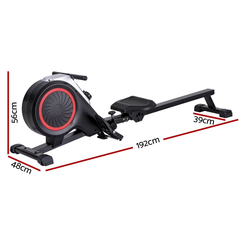 Everfit Rowing Machine 16 Levels Foldable Magnetic Rower Gym Cardio Workout ROWING-MAG-16L-BK