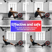 Everfit Rowing Machine 16 Levels Foldable Magnetic Rower Gym Cardio Workout ROWING-MAG-16L-BK