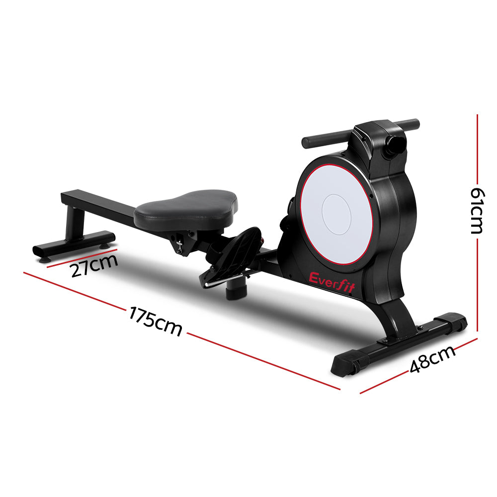 Everfit Rowing Machine Rower Magnetic Resistance Exercise Gym Home Cardio ROWING-MAG-BK