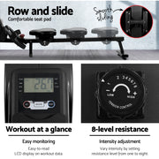 Everfit Rowing Machine Rower Magnetic Resistance Exercise Gym Home Cardio ROWING-MAG-BK