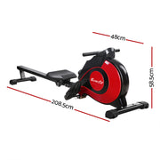 Everfit Rowing Machine Rower Magnetic Resistance Exercise Gym Home Cardio Red ROWING-MAG-RO