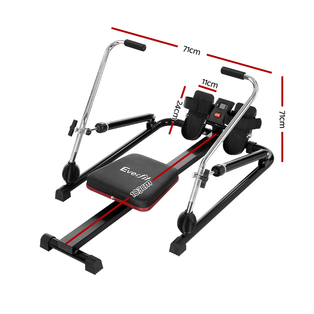 Everfit Rowing Machine Rower Hydraulic Resistance Fitness Gym Home Cardio ROWING-OIL-360-N