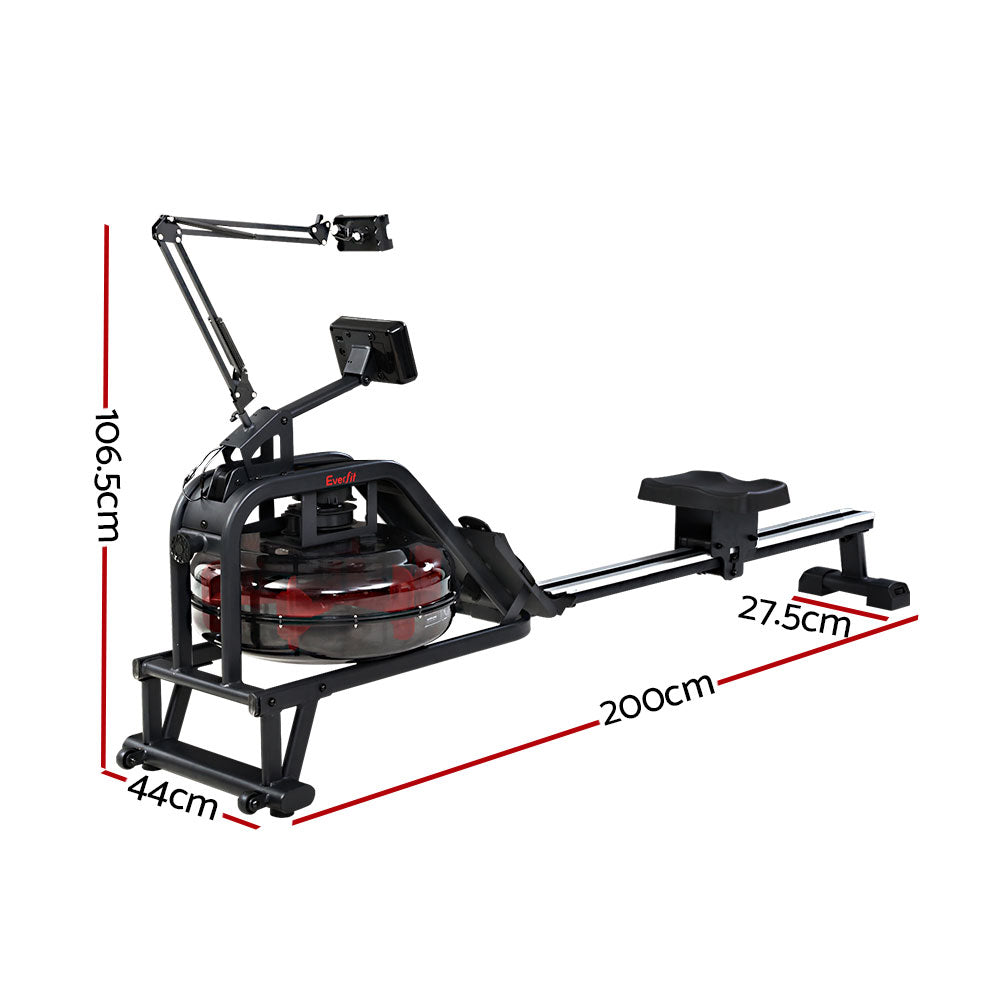 Everfit Rowing Exercise Machine Rower Water Resistance Fitness Gym Home Cardio ROWING-WATER-OR