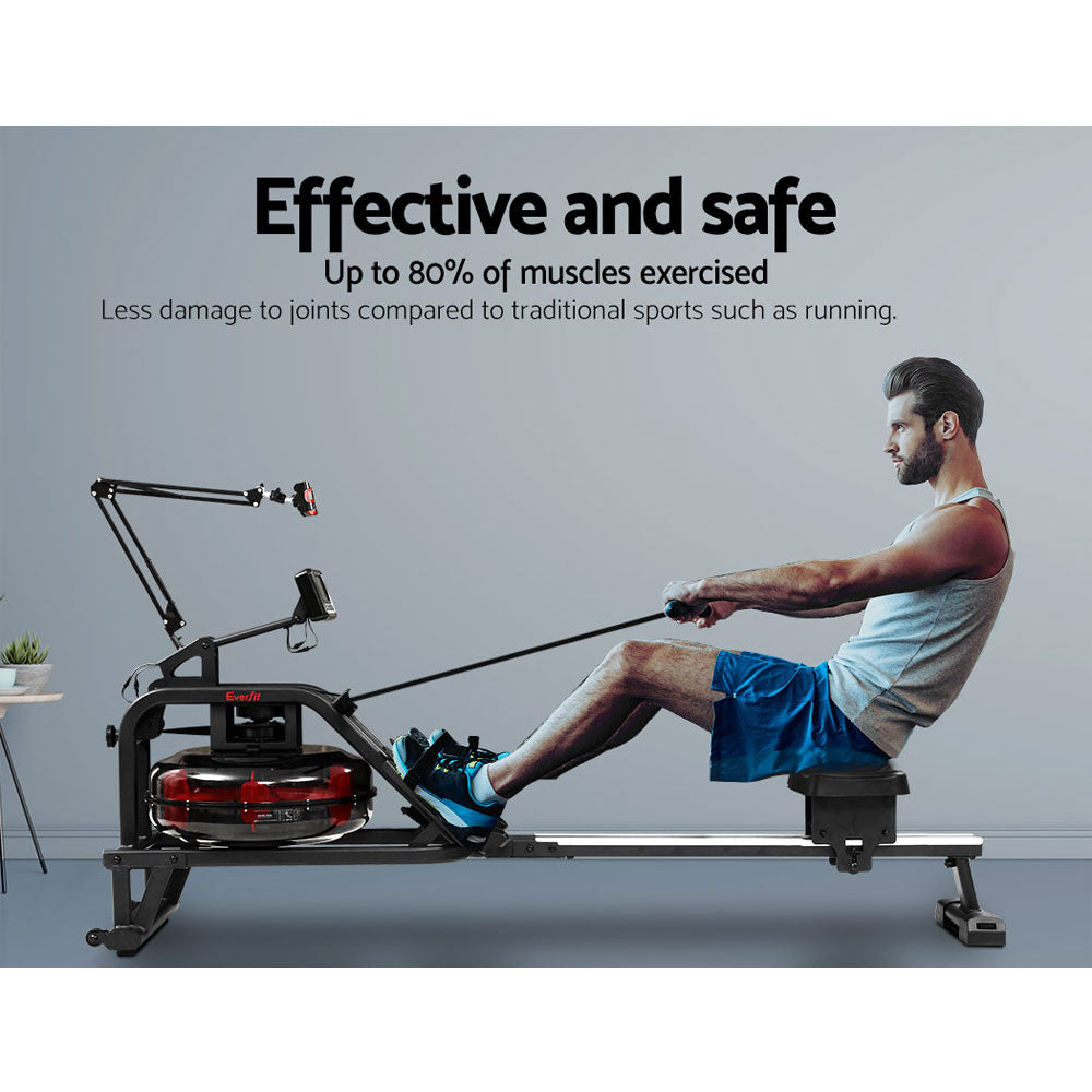 Everfit Rowing Exercise Machine Rower Water Resistance Fitness Gym Home Cardio ROWING-WATER-OR