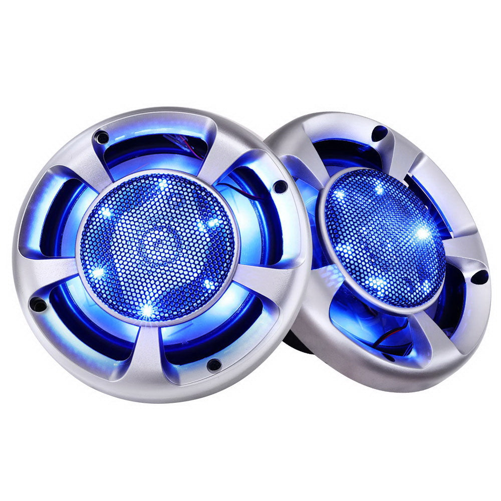 Giantz Set of 2 6.5inch LED Light Car Speakers RS-SPK-CAR-500W-65397LD