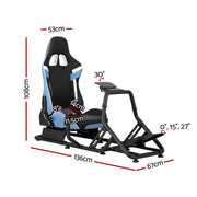Artiss Racing Simulator Cockpit Steering Wheel Gaming Chair Blue RSC-KP02-BK-BU