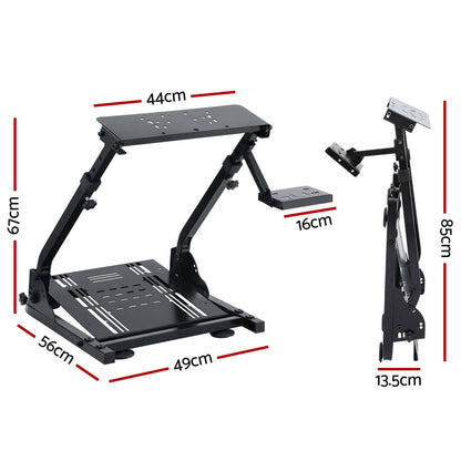 Artiss Racing Simulator Stand Foldable Racing Wheel Stand for Logitech G29 RSC-STAND-BK