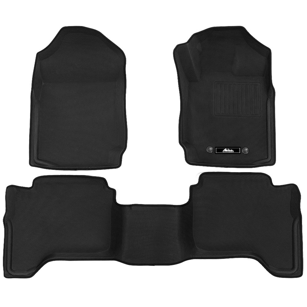 Weisshorn Car Floor Mats Rubber Fits Ford Ranger PX PX2 PX3 Dual Cab 2011-2022 3D RUBBER-MAT-FORD-RA