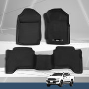 Weisshorn Car Floor Mats Rubber Fits Ford Ranger PX PX2 PX3 Dual Cab 2011-2022 3D RUBBER-MAT-FORD-RA