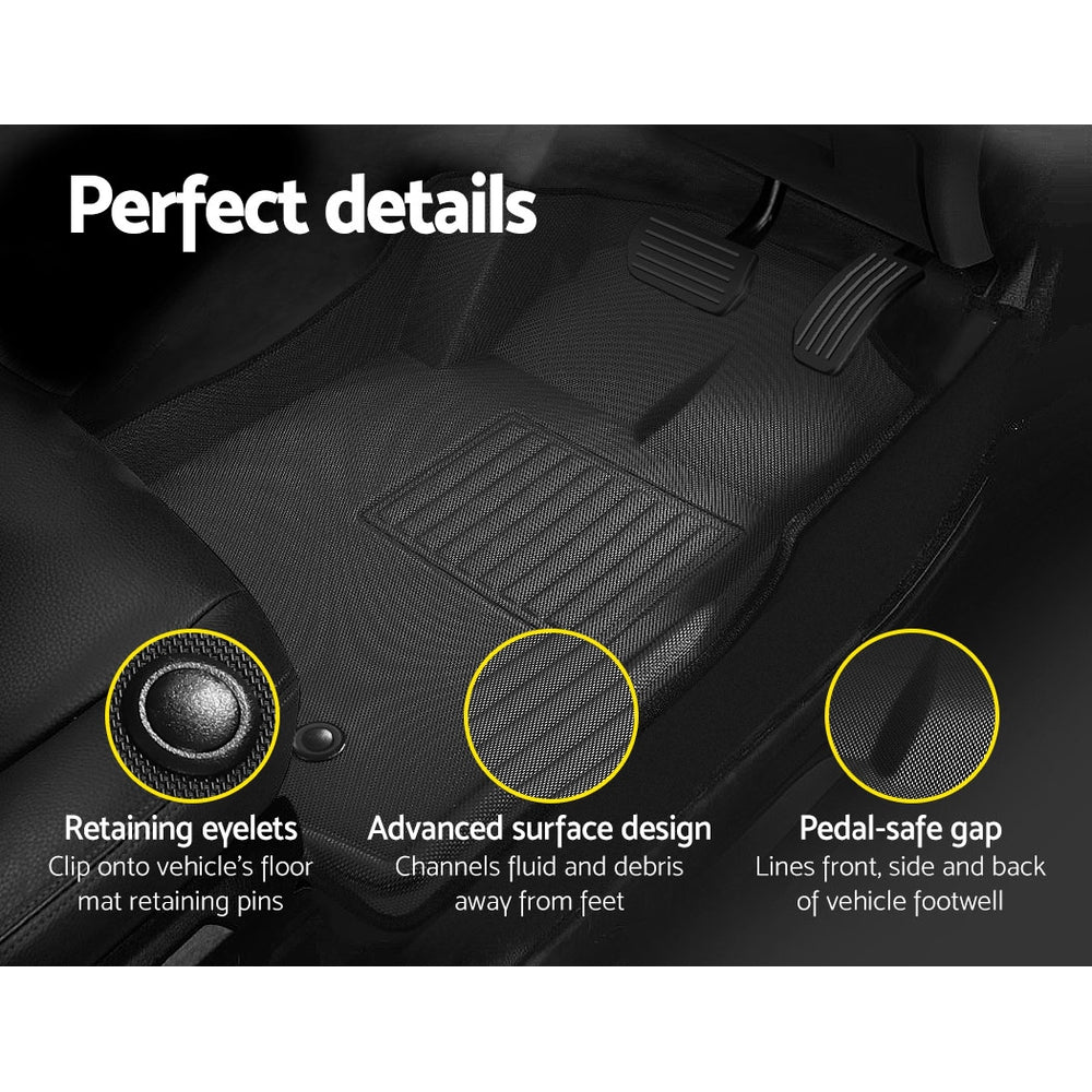 Weisshorn Car Floor Mats Rubber Compatible for Mazda BT50 Dual Crew Cab RUBBER-MAT-MAZDA