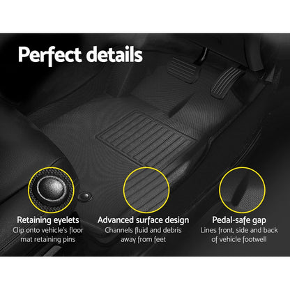 Weisshorn Car Floor Mats Rubber Compatible for Mazda BT50 Dual Crew Cab RUBBER-MAT-MAZDA