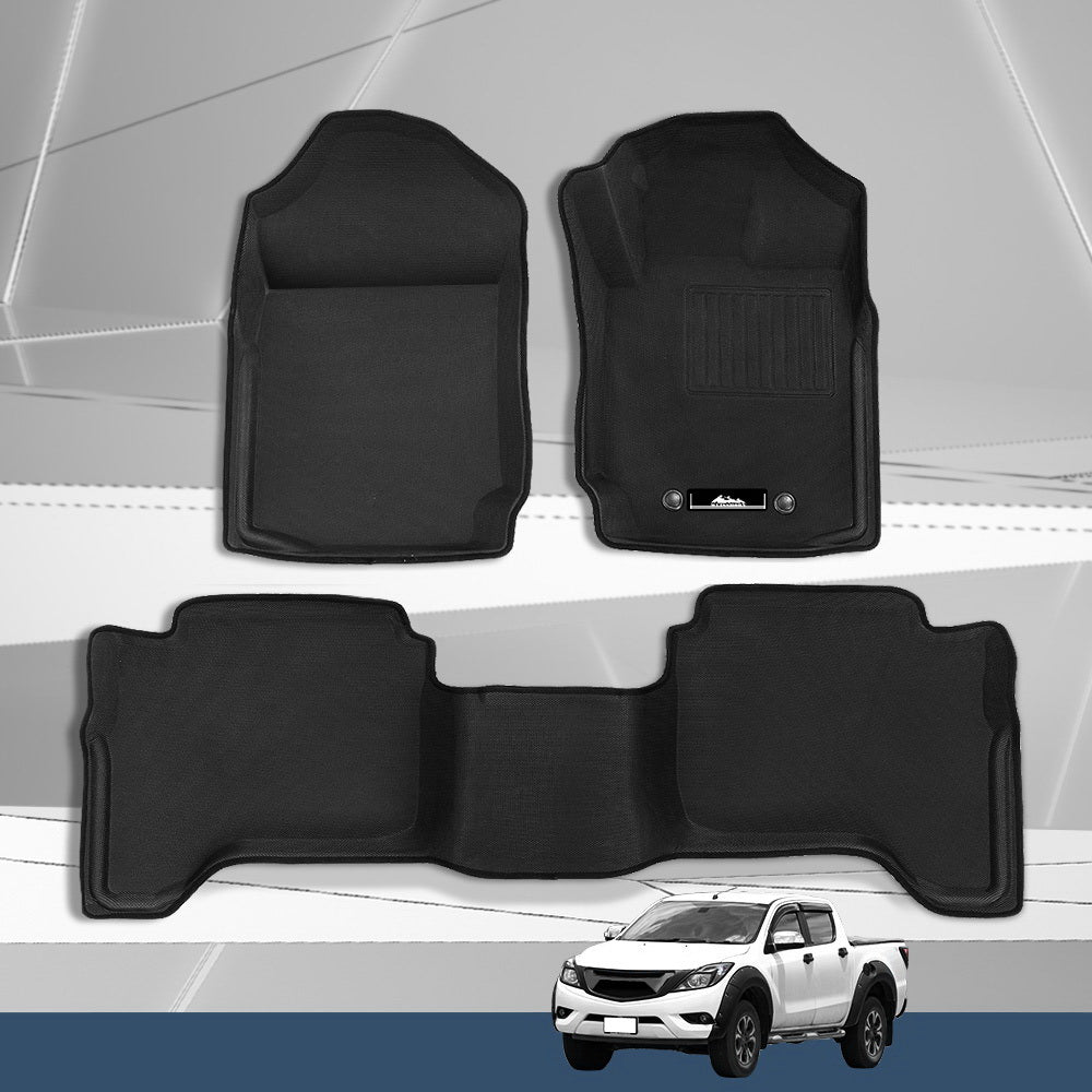 Weisshorn Car Floor Mats Rubber Compatible for Mazda BT50 Dual Crew Cab RUBBER-MAT-MAZDA