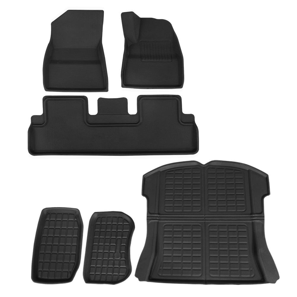 Weisshorn Car Rubber Floor Mats for Tesla Model 3 Trunk Toolbox Cargo Mat Carpet RUBBER-MAT-TESLA-MODEL3-RFT-SET