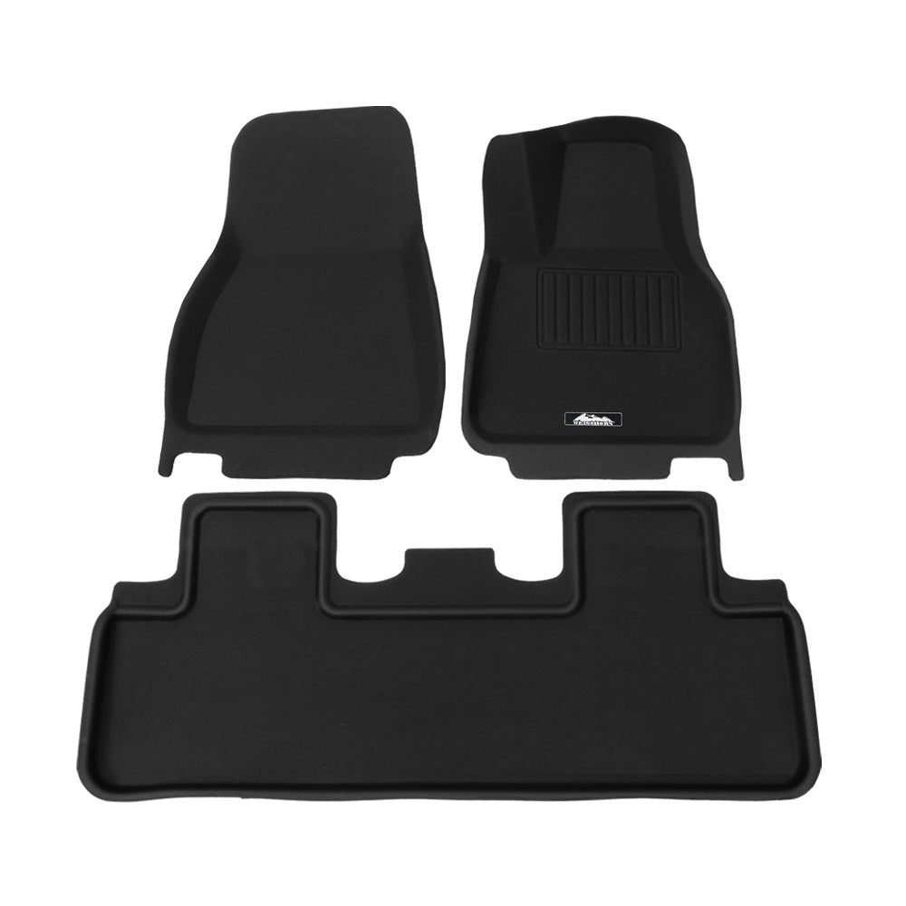 Weisshorn Tesla Model Y Rubber Mats Carpets Front Rear Set RHD 21-24 RUBBER-MAT-TESLA-MODELY