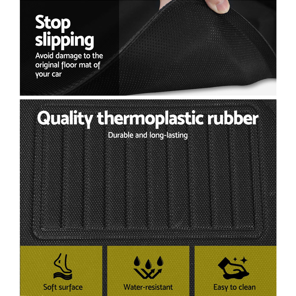 Weisshorn Tesla Model Y Rubber Mats Carpets Front Rear Set RHD 21-24 RUBBER-MAT-TESLA-MODELY