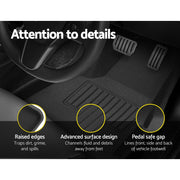 Weisshorn Tesla Model Y Rubber Mats Carpets Front Rear Set RHD 21-24 RUBBER-MAT-TESLA-MODELY