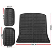 Tesla Model Y 2021-2024 Rear Well Front Cargo Trunk Toolbox Boot Liner Floor Mat RUBBER-MAT-TESLA-MODELY-RFT