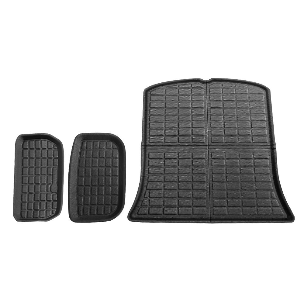 Tesla Model Y 2021-2024 Rear Well Front Cargo Trunk Toolbox Boot Liner Floor Mat RUBBER-MAT-TESLA-MODELY-RFT