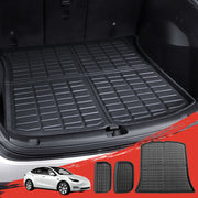 Tesla Model Y 2021-2024 Rear Well Front Cargo Trunk Toolbox Boot Liner Floor Mat RUBBER-MAT-TESLA-MODELY-RFT
