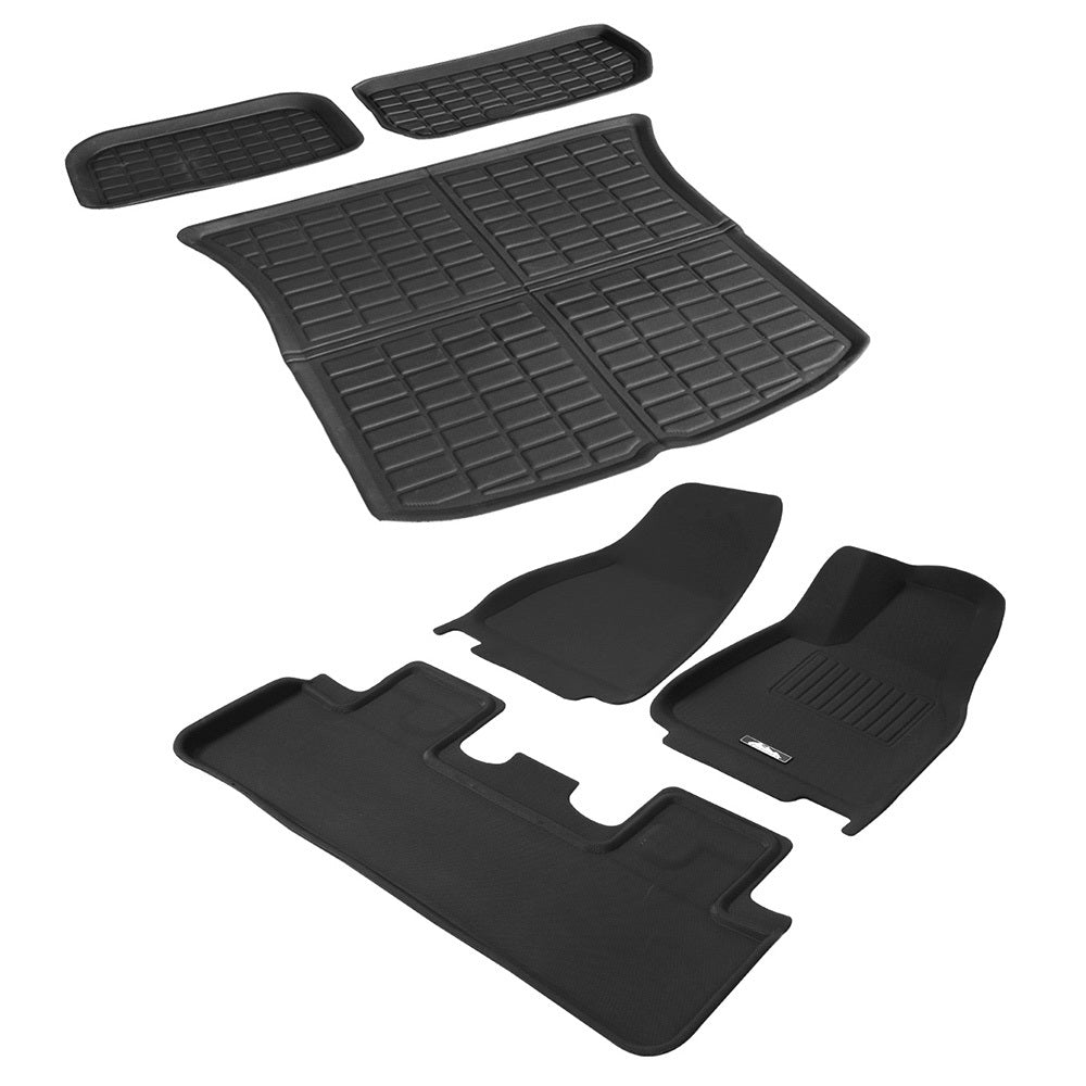Weisshorn Car Rubber Floor Trunk Toolbox Cargo Mats for Tesla Model Y 2021-2023 RUBBER-MAT-TESLA-MODELY-RFT-SET