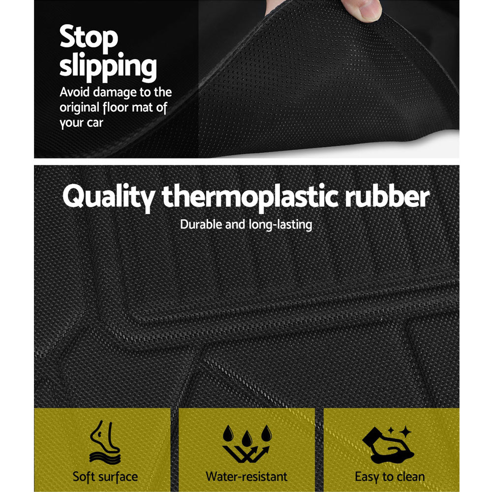 Weisshorn Car Rubber Floor Mats Front And Rear Compatible For Toyota RAV4 2019-2022 RUBBER-MAT-TOYOTA-RAV4