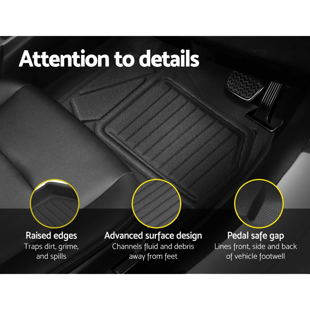 Weisshorn Car Rubber Floor Mats Front And Rear Compatible For Toyota RAV4 2019-2022 RUBBER-MAT-TOYOTA-RAV4