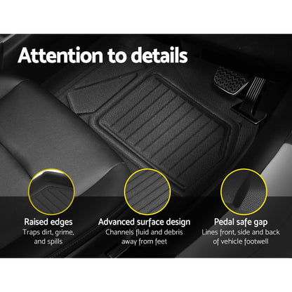 Weisshorn Car Rubber Floor Mats Front And Rear Compatible For Toyota RAV4 2019-2022 RUBBER-MAT-TOYOTA-RAV4