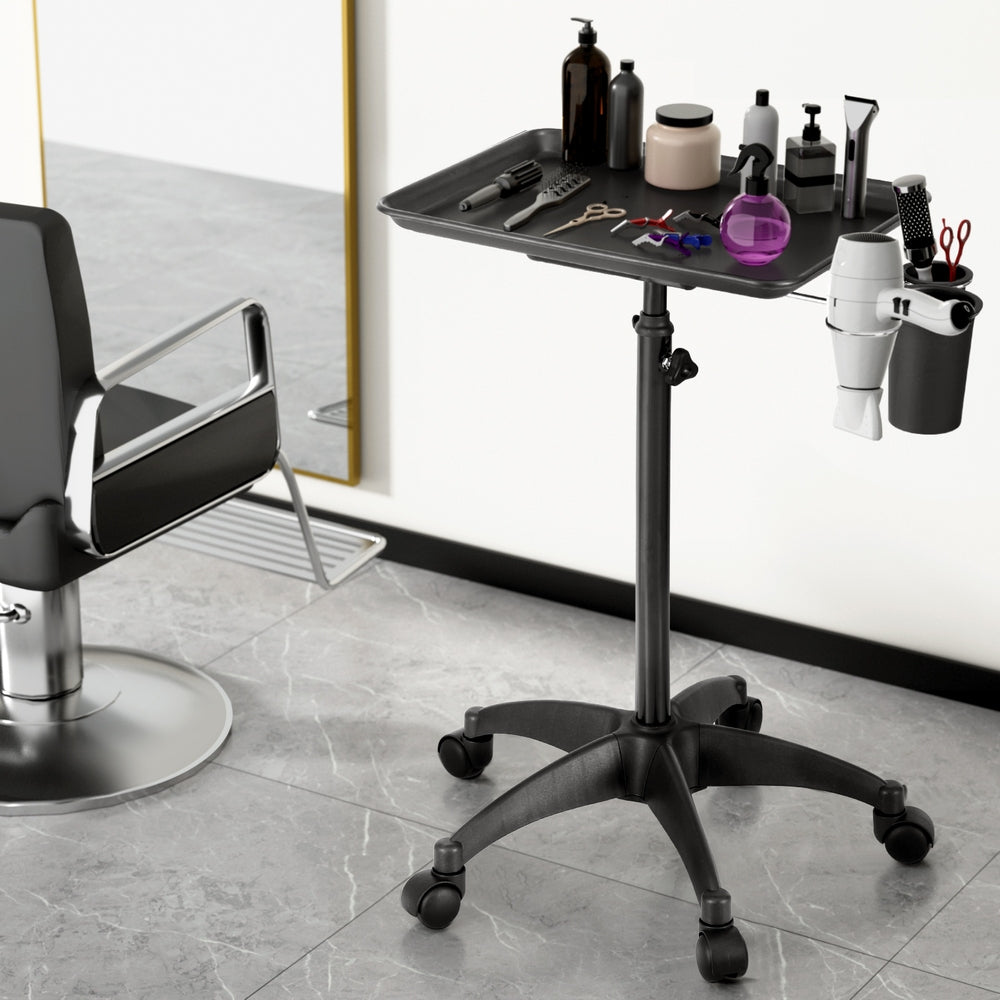 Embellir Salon Trolley Cart Spa Beauty Rolling Tray Hairdressing Storage 5-wheel SA-TR-1T-BK