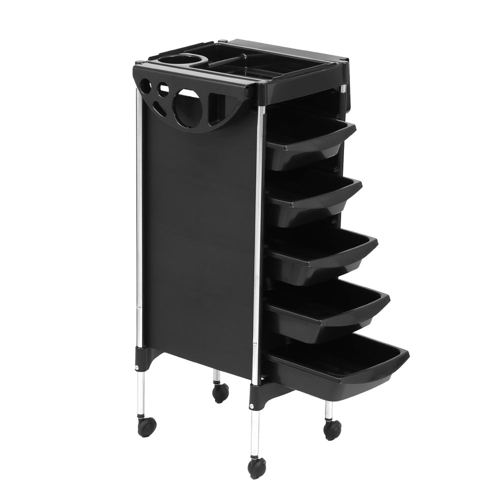 Embellir Salon Trolley Cart Spa Beauty Rolling Tray Hairdressing Storage 6 Tiers SA-TR-6T-BK