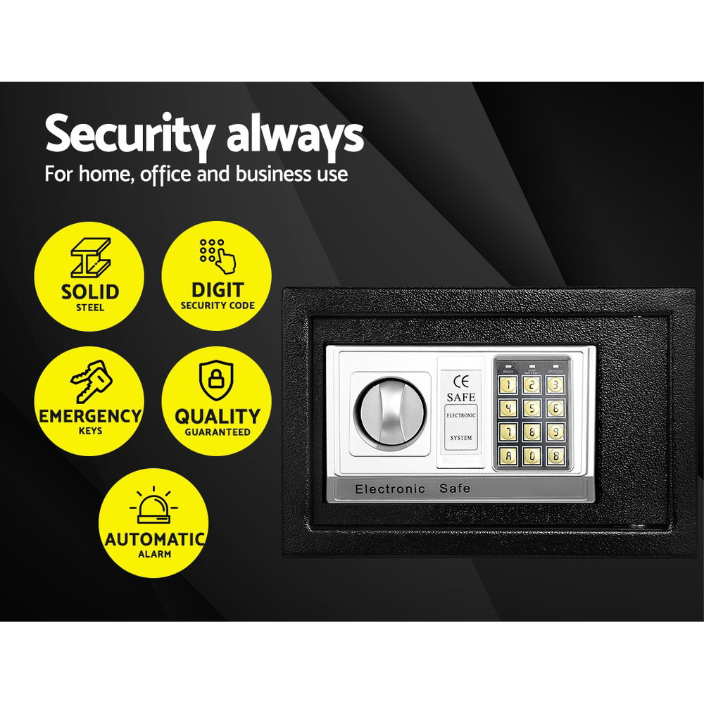 UL-TECH Security Safe Box 8.5L SAF-20EA-MTL-BK