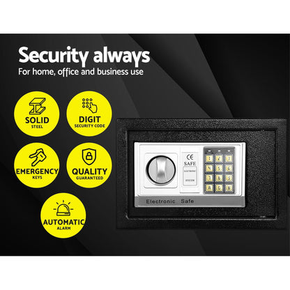 UL-TECH Security Safe Box 8.5L SAF-20EA-MTL-BK