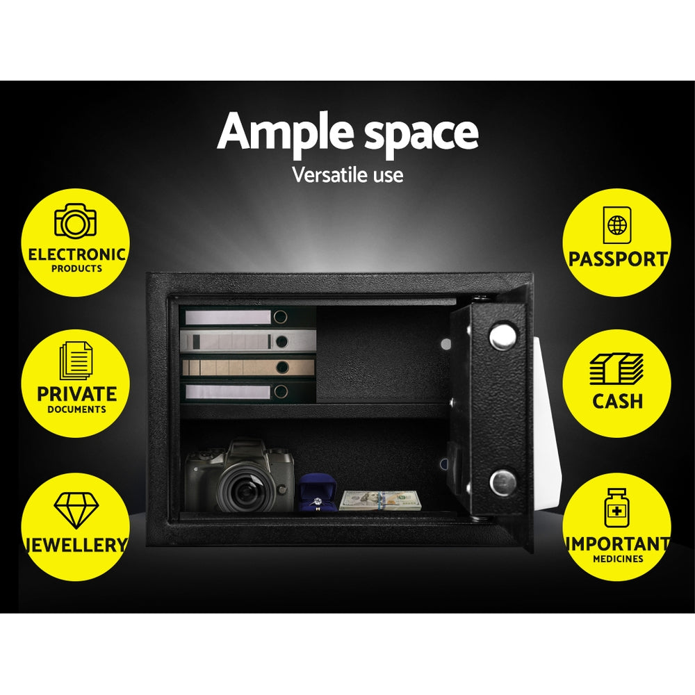 UL-TECH Security Safe Box 16L SAF-25EA-MTL-BK
