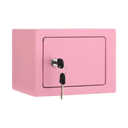 UL-Tech 6.5L Small Safe Box with Key Lock for Cash Mini Home Security Safe Pink SAF-6L-MTL-PK