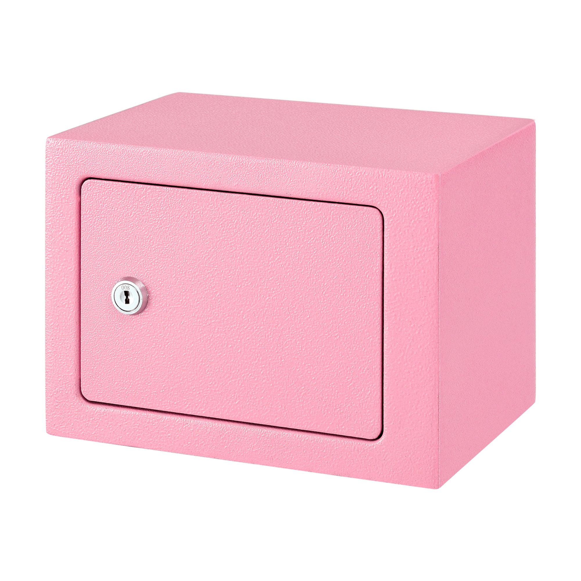 UL-Tech 6.5L Small Safe Box with Key Lock for Cash Mini Home Security Safe Pink SAF-6L-MTL-PK