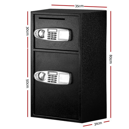 UL-TECH Security Safe Box Double Door SAF-DS80-MTL-BK