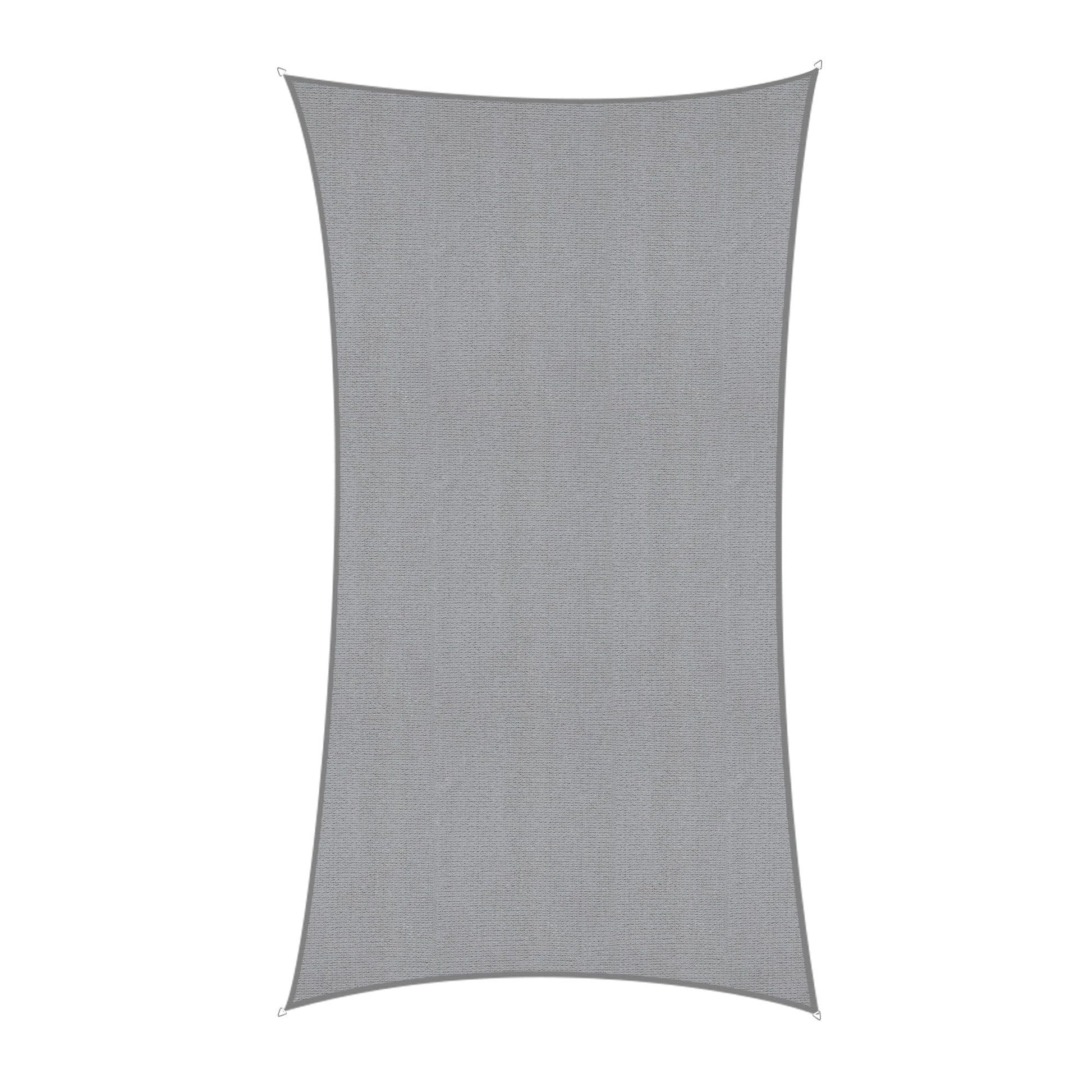 Instahut Sun Shade Sail Cloth 98% UV Block Outdoor Canopy Rectangle 2X5M Grey SAIL-DL-H-2X5-GR