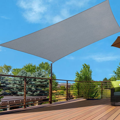 Instahut Sun Shade Sail Cloth 98% UV Block Outdoor Canopy Rectangle 2X5M Grey SAIL-DL-H-2X5-GR