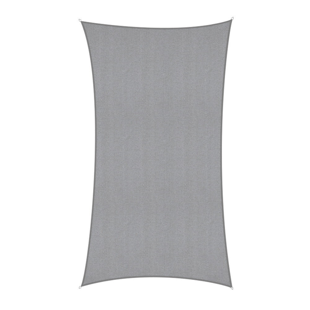 Instahut Sun Shade Sail Shadecloth Canopy Rectangle 280gsm 4x7m SAIL-DL-H-4X7-C-GR