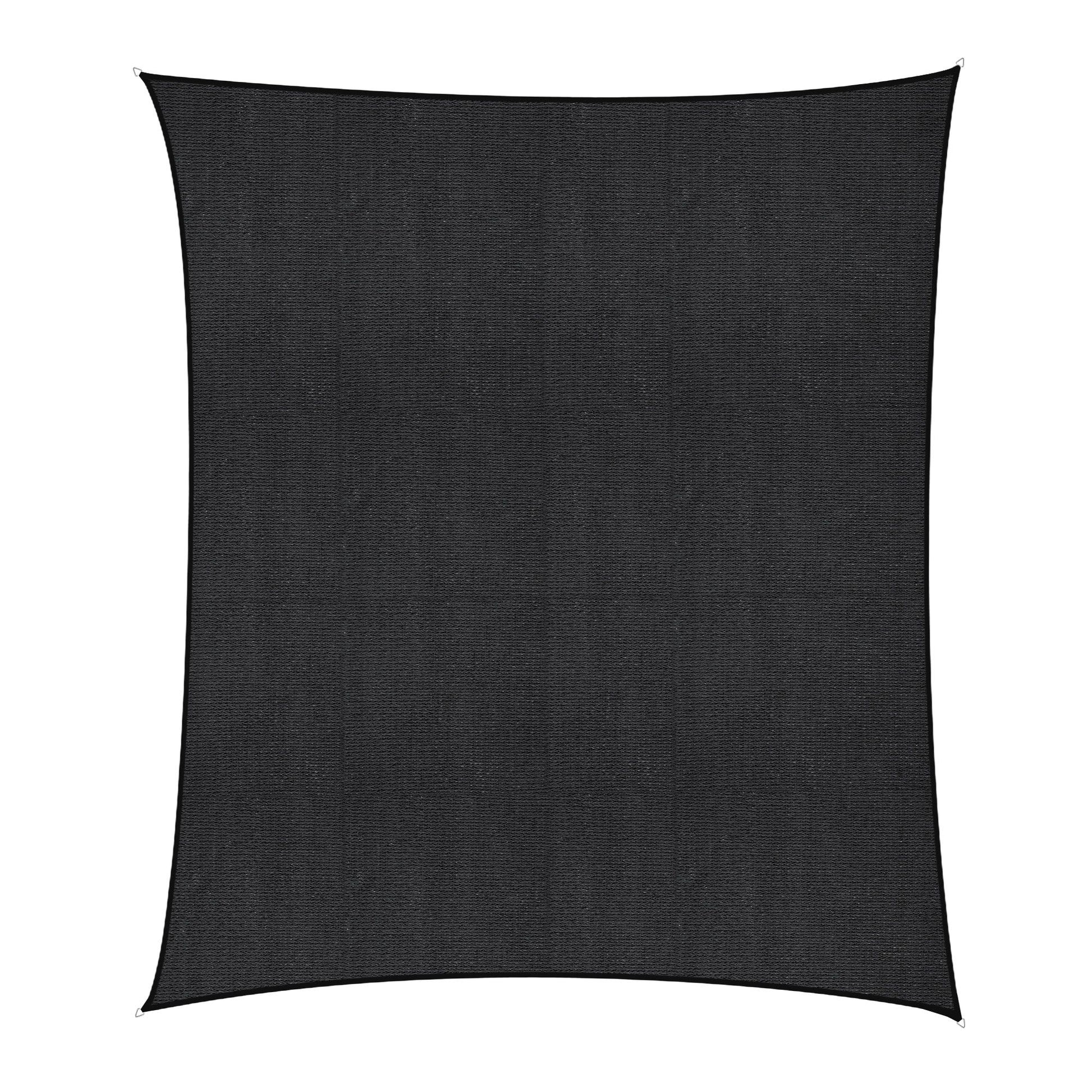 Instahut Sun Shade Sail Cloth 98% UV Block Outdoor Canopy Rectangle 5X6M Black SAIL-DL-H-5X6-BK