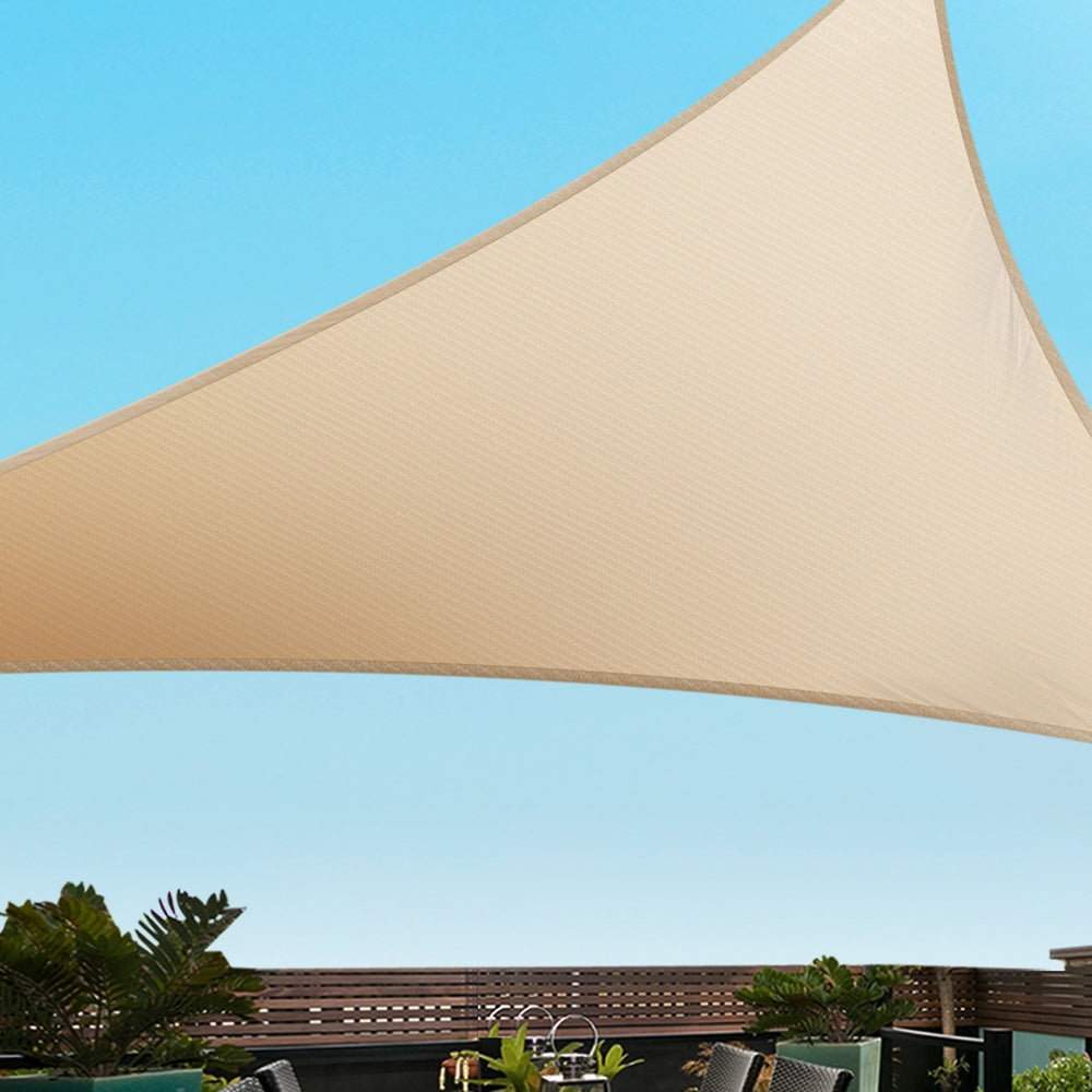 Instahut Shade Sail Cloth Shadecloth Triangle Sun Canopy 3.6x3.6x3.6M SAIL-DL-L-36X36X36-C-SA