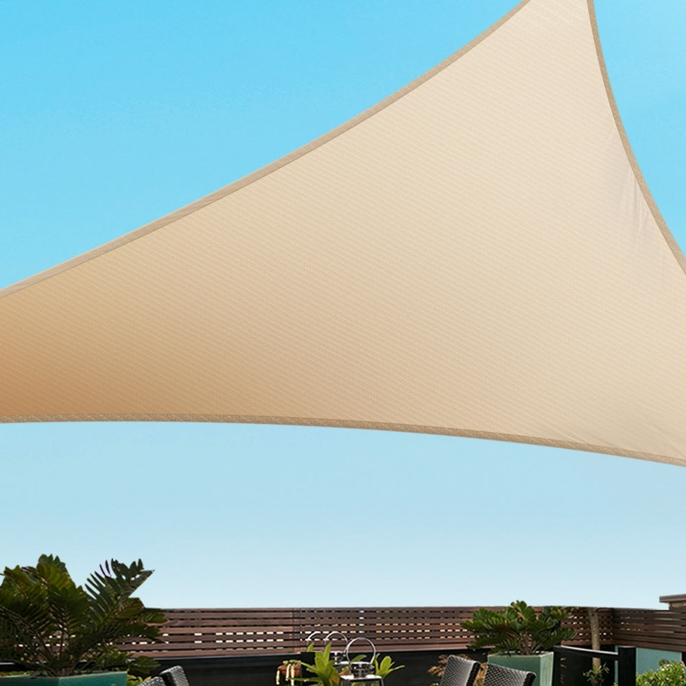 Instahut Shade Sail Cloth Shadecloth Triangle Sun Canopy 6.1x6.1x6.1M SAIL-DL-L-61X61X61-C-SA