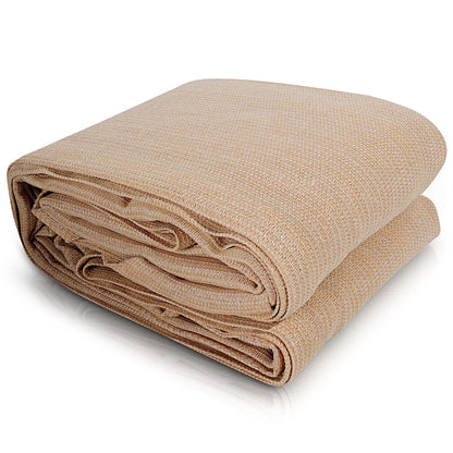 Instahut Shade Sail 2x4m Rectangle 185GSM 95% Sand Shade Cloth SAIL-L-2X4-C-SA