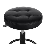 Artiss Salon Stool Round Swivel Chairs Black SALON-B-D-RD-BK