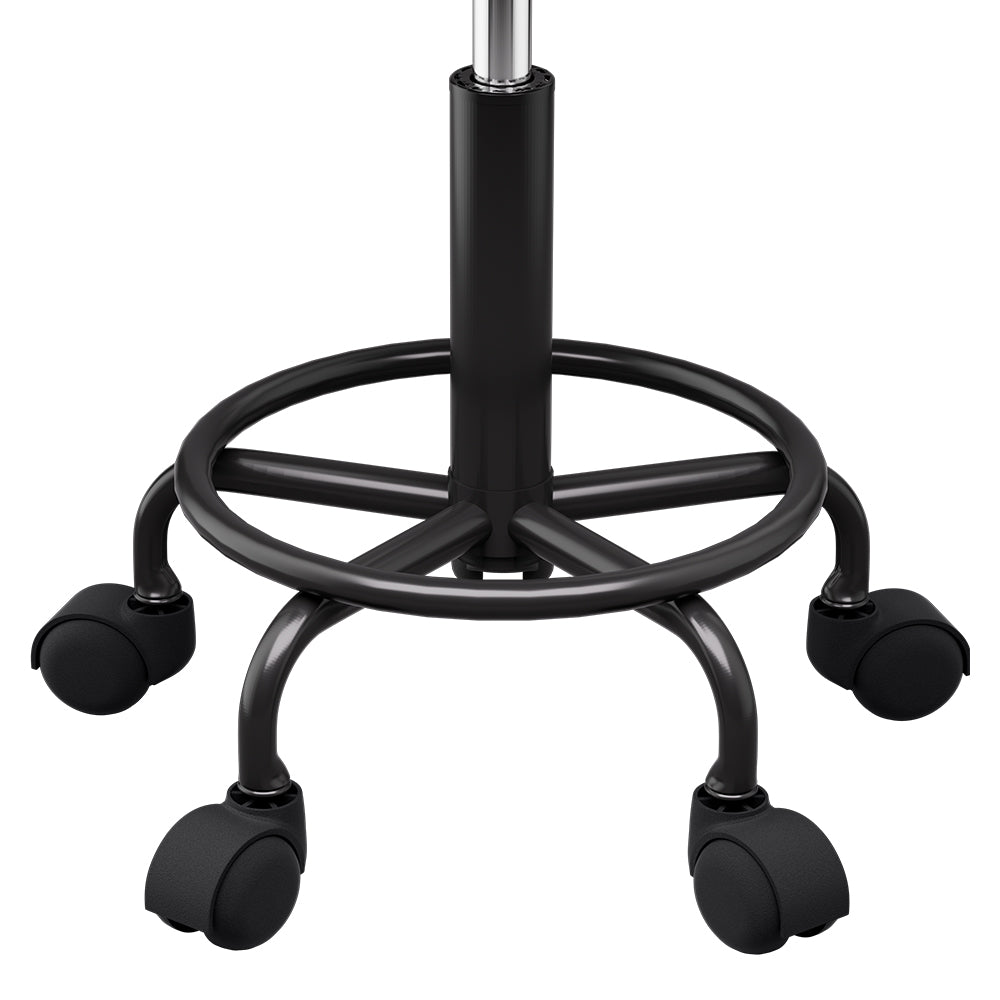 Artiss Salon Stool Round Swivel Chairs Black SALON-B-D-RD-BK