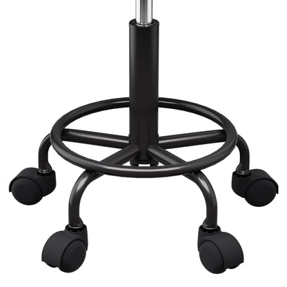 Artiss Salon Stool Round Swivel Chairs Black SALON-B-D-RD-BK